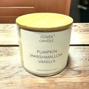 Pumpkin Marshmallow Vanilla 3 Wick Soy Candle with Bamboo Lid