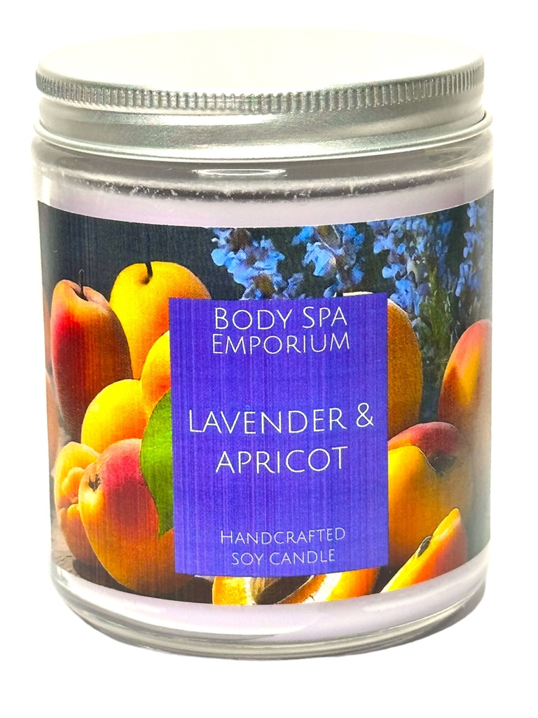 Lavender & Apricott Single Wick Soy Candle
