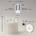 3 Wick Flameless Candle with Remote