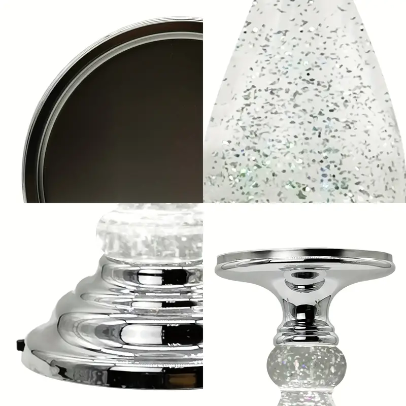 Swirling Glitter LED Pedestal Candle Holder