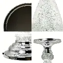 Swirling Glitter LED Pedestal Candle Holder
