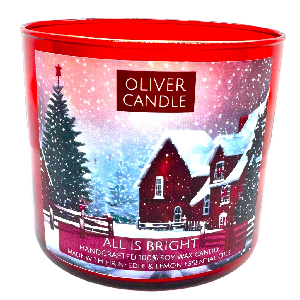 All is Bright 3 Wick Soy Candle