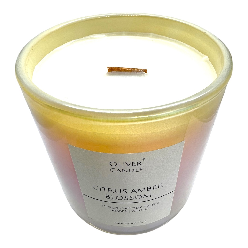 Citrus Amber Blossom Luxury Wood Wick Candle
