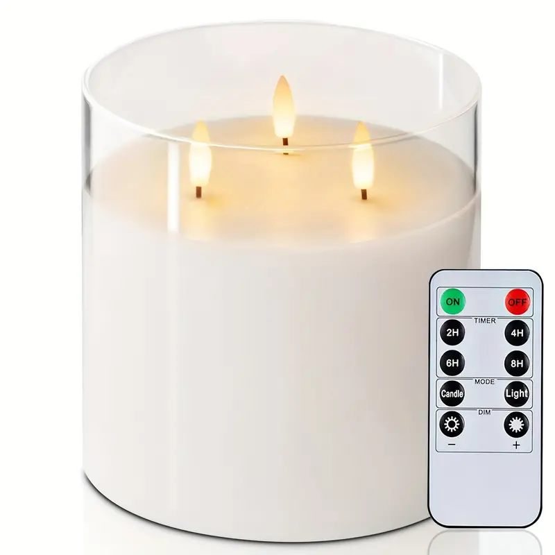 3 Wick Flameless Candle with Remote
