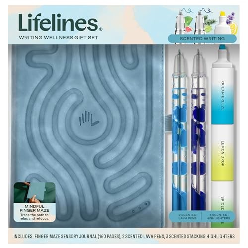 [807358] Lifelines Writing Journal Wellness Gift Set - Blue