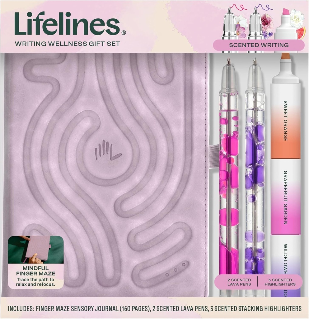 [807360] Lifelines Writing Journal Wellness Gift Set - Pink