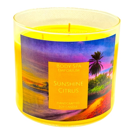 [805748] Sunshine Citrus 3 Wick Soy Candle