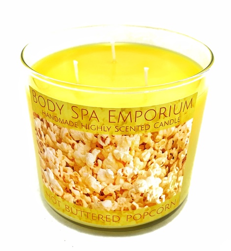 [140385] Hot Buttered Popcorn 3 Wick Soy Candle