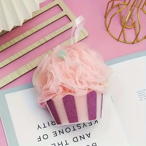 [806043] Cupcake Shaped Loofah Sponge