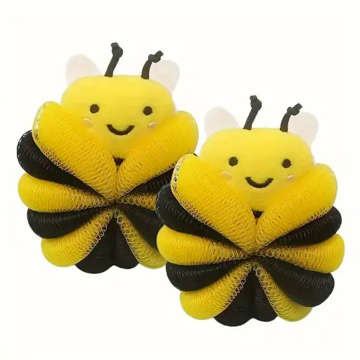 Soft Gentle Bee Bath Poof